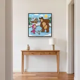 Masha and the Bear Playing Hockey on Ice – Hallway