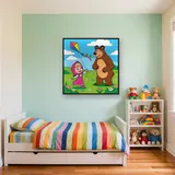 Masha and the Bear Flying a Kite – Kids room