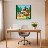 Masha Painting the Bear on an Easel – Office
