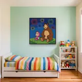 Masha and the Bear Watching Night Fireworks – Kids room
