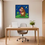 Masha Hugging the Bear Under Starry Sky – Office