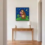 Masha Hugging the Bear Under Starry Sky – Hallway