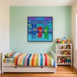Catboy Owlette and Gekko in the Headquarters Tower – Kids room