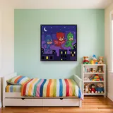 Catboy Owlette and Gekko Night City Run – Kids room