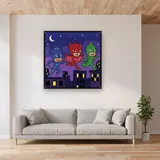 Catboy Owlette and Gekko Night City Run – displayed in a living room