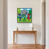 Gekko Lifting a Big Rock with Catboy and Owlette – Hallway