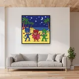 Catboy Owlette and Gekko at the Beach Under Stars – displayed in a living room