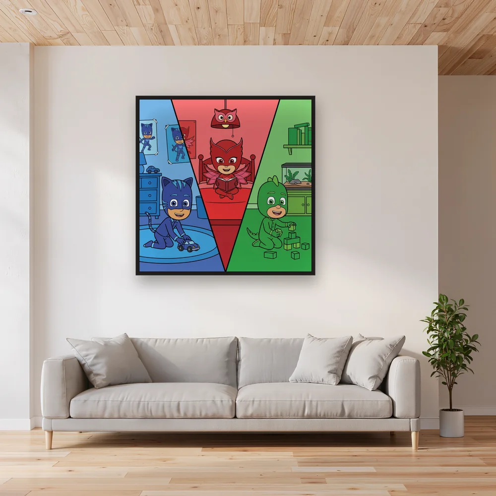 Catboy Owlette and Gekko Playing in Bedrooms – Living room