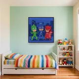 Catboy Owlette and Gekko City Skyline Heroes – Kids room