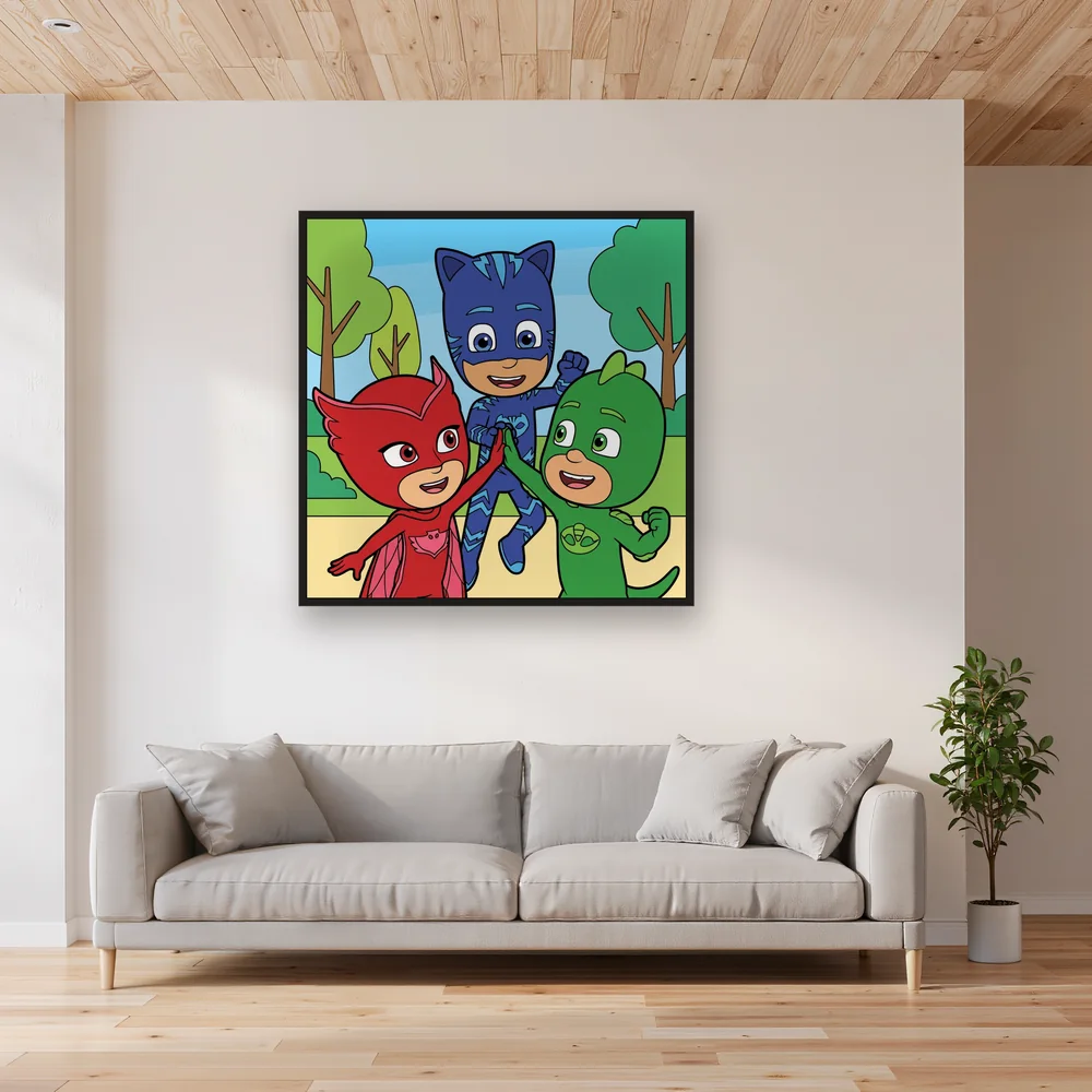 Catboy Owlette and Gekko High Five Celebration – Living room