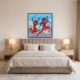 Ladybug and Cat Noir Swinging Over City Rooftops – Bedroom