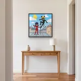 Ladybug and Cat Noir Balancing on a Rooftop – Hallway