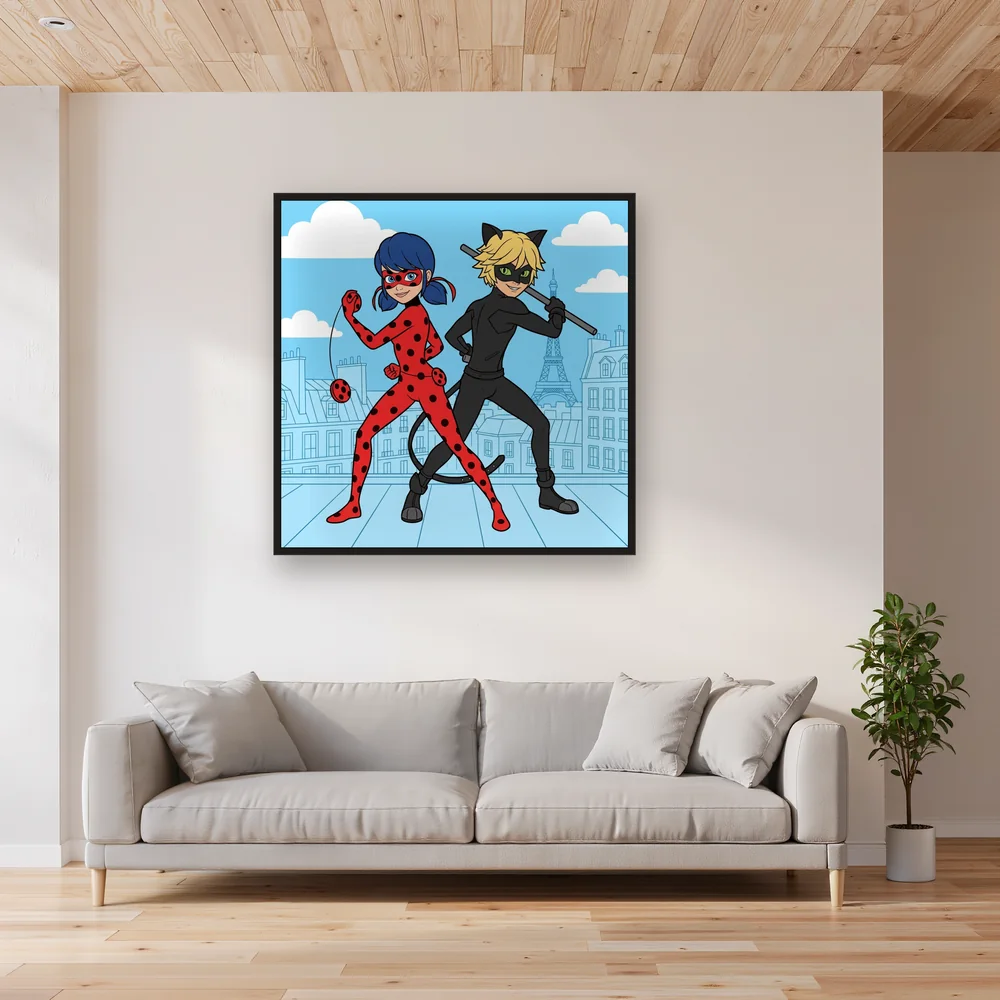 Ladybug and Cat Noir Back to Back – Living room