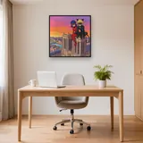 Ladybug and Cat Noir on Gothic Tower at Sunset – Office