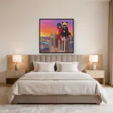 Ladybug and Cat Noir on Gothic Tower at Sunset – Bedroom