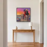 Ladybug and Cat Noir on Gothic Tower at Sunset – Hallway
