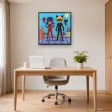 Ladybug and Cat Noir on City Rooftop – Office