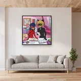 Ladybug and Cat Noir Designing Costumes – displayed in a living room