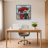 Ladybug and Cat Noir Under Paris Rain – Office