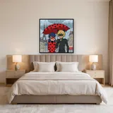 Ladybug and Cat Noir Under Paris Rain – Bedroom