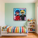 Ladybug and Cat Noir Floating Rose Petals – Kids room