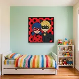 Ladybug and Cat Noir Hero Portrait – Kids room