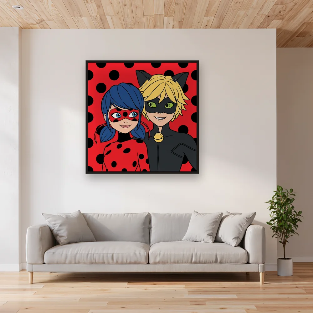 Ladybug and Cat Noir Hero Portrait – Living room