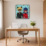 Cat Noir and Ladybug Green Paw Portrait – Office