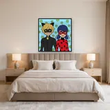 Cat Noir and Ladybug Green Paw Portrait – Bedroom