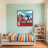 Ladybug and Cat Noir Running on Rooftops – Kids room