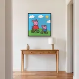 Peppa and George Riding Bicycles on a Green Hill – Hallway