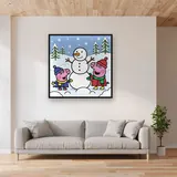 Peppa and George Building a Snowman – displayed in a living room