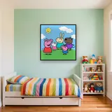 Peppa and George Playing with Friends on a Hill – Kids room