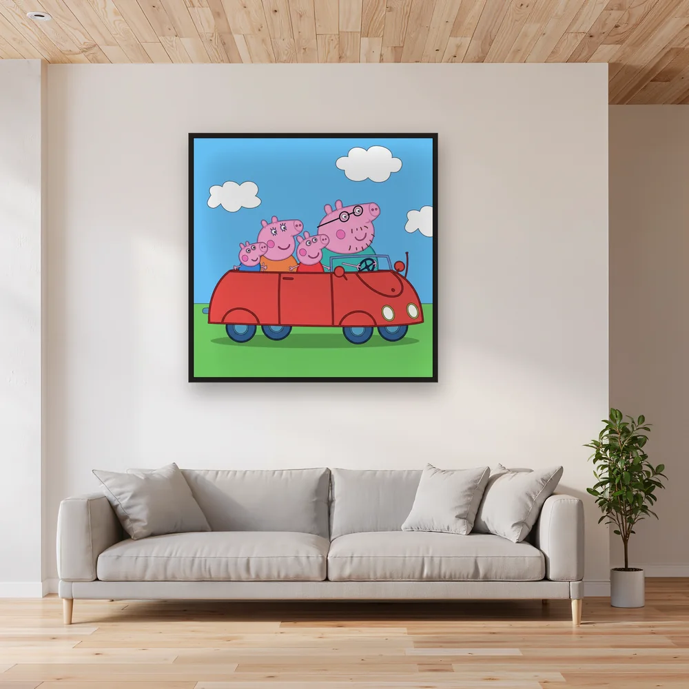 Family Car Ride With Peppa And George – Living room
