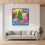 Peppa and George Christmas Morning with Presents – displayed in a living room