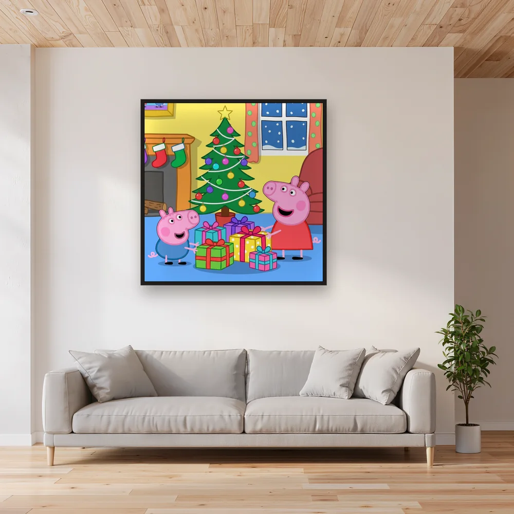 Peppa and George Christmas Morning with Presents – Living room