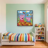 Peppa and George Playing in Autumn Leaves – Kids room