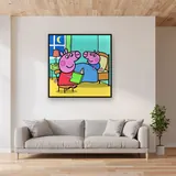 Peppa Reading a Bedtime Story to George – displayed in a living room
