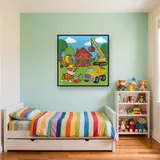 Rubble Building a Brick House with Crew – Kids room