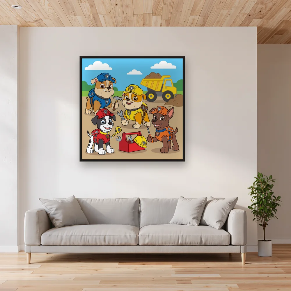 Rubble and His Construction Crew with Tools – Living room