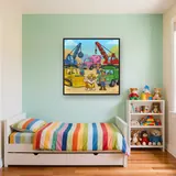 Rubble and the Construction Crew Waving – Kids room