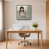 Tea Table and Sleeping Cat – Office