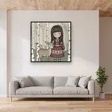 Gorjuss Birch Forest Companions – displayed in a living room