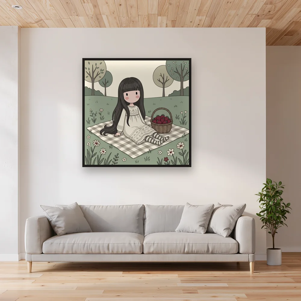 Strawberry Picnic in the Meadow – Living room