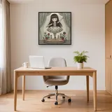 Ballerine aux Rideaux Fleuris – Bureau