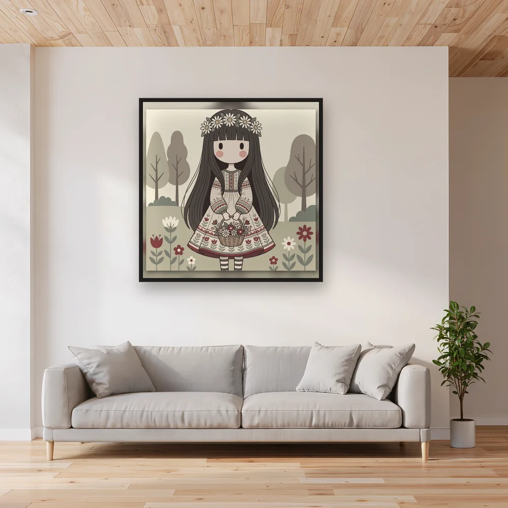 Daisy Crown Flower Basket – Living room
