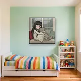 Rainy Window Teddy Bear – Kids room