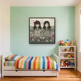 Gorjuss Mädchen im Blumenfeld – Kinderzimmer
