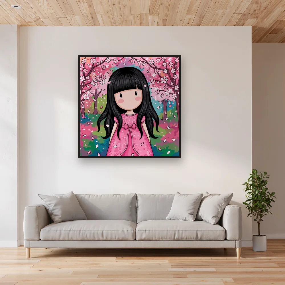 Gorjuss Girl Under Cherry Blossoms – Living room