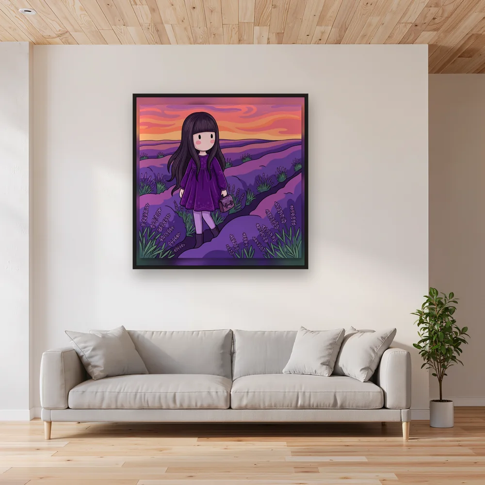 Gorjuss Lavender Sunset Walk – Living room